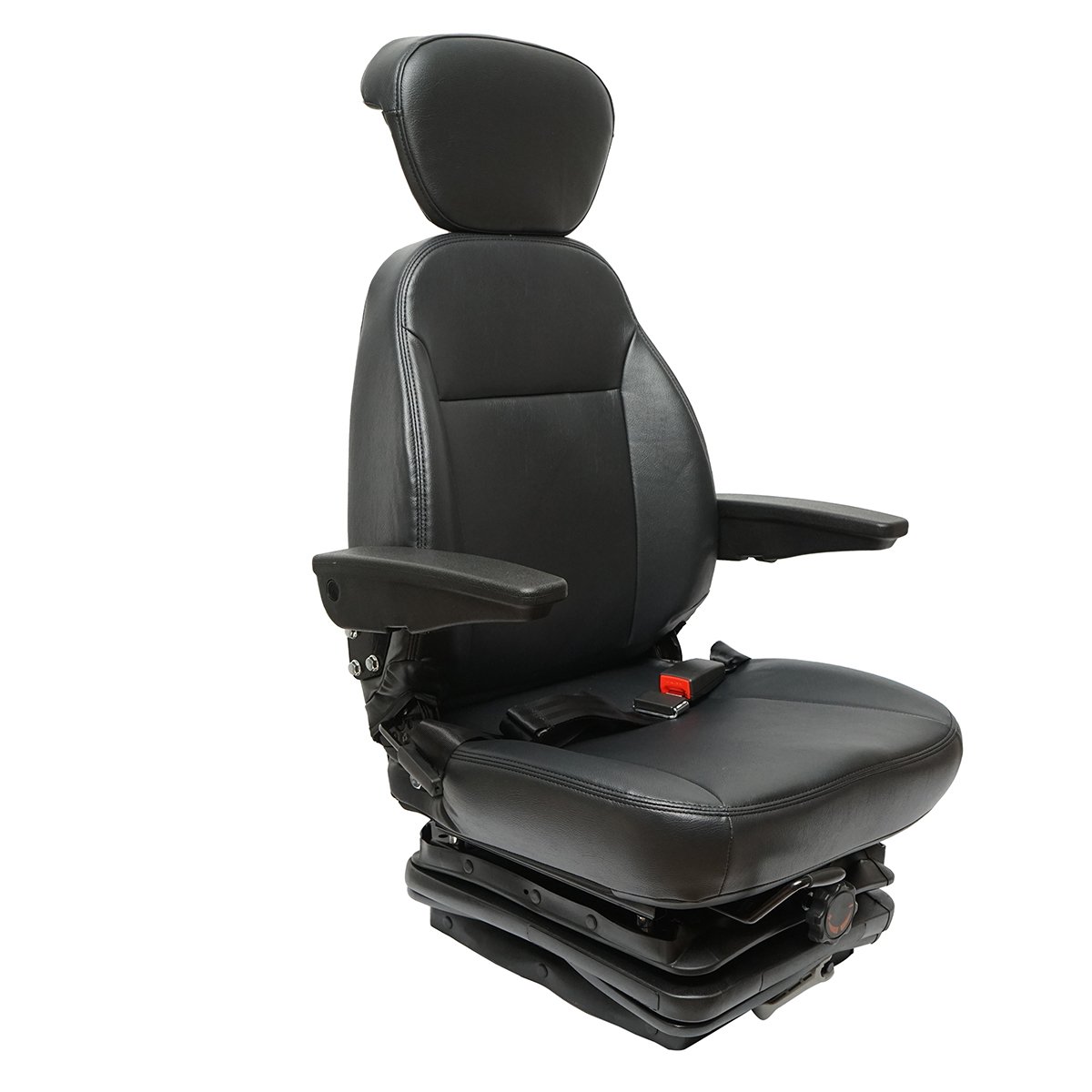 Scaun universal reglabil pentru tractor cu centura de siguranta, cotiere si suspensie mecanica 840x600mm